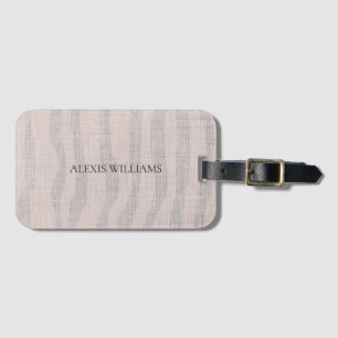 Personalized Modern Textured Zebra Pattern Luggage Tag