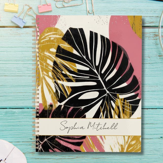 Personalized Modern Tropical Boho Monstera Planner (Creator Uploaded)