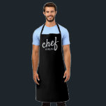 Personalized Modern Type Name Chef Apron<br><div class="desc">Get ready to host a cooking party and make it extra special with personalized Chef aprons for each guest. This modern design features stylish typography that is sure to capture everyone's attention. Delight your culinary masters with a unique and thoughtful gift that they will cherish. By personalizing the aprons with...</div>