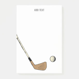 Personalized Modern Vintage Golf  Post-it Notes