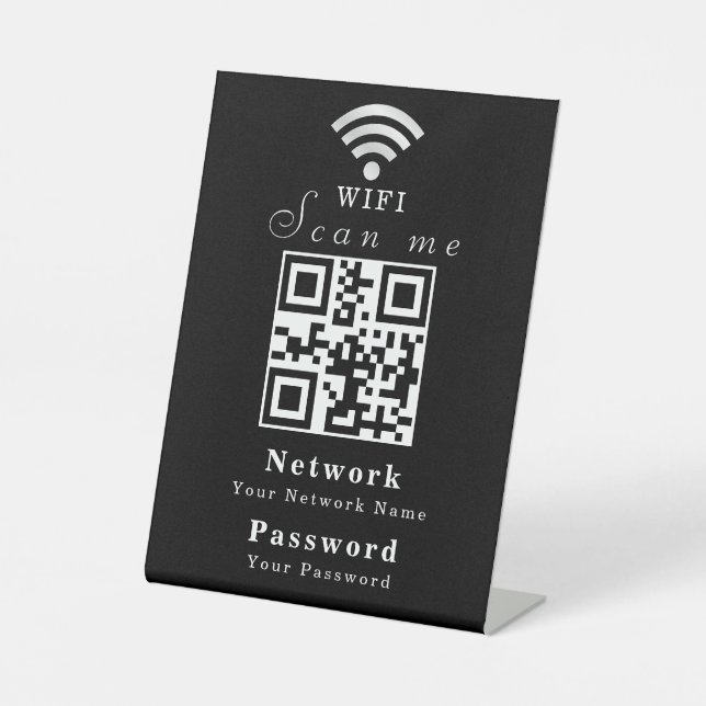 Personalized Modern WiFi Sign (Front)