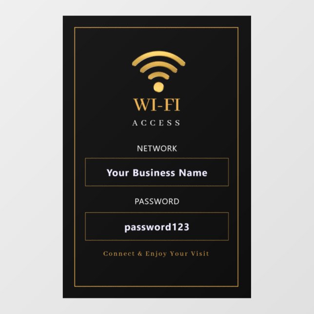 Personalized Modern WiFi Sign (Sheet)