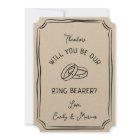 Personalized Modern Will You Be My Ring Bearer.