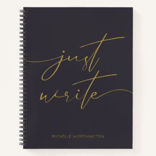 Personalized Modern Writer's Journal Notebook