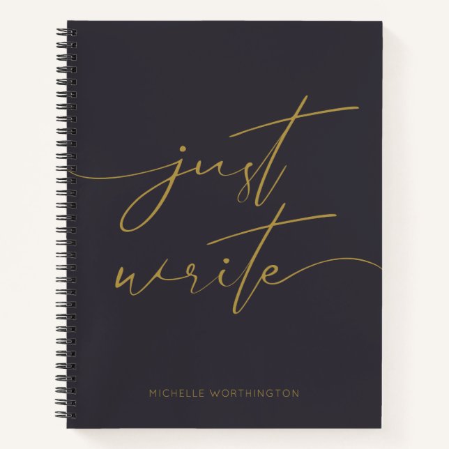Personalized Modern Writer's Journal Notebook (Front)