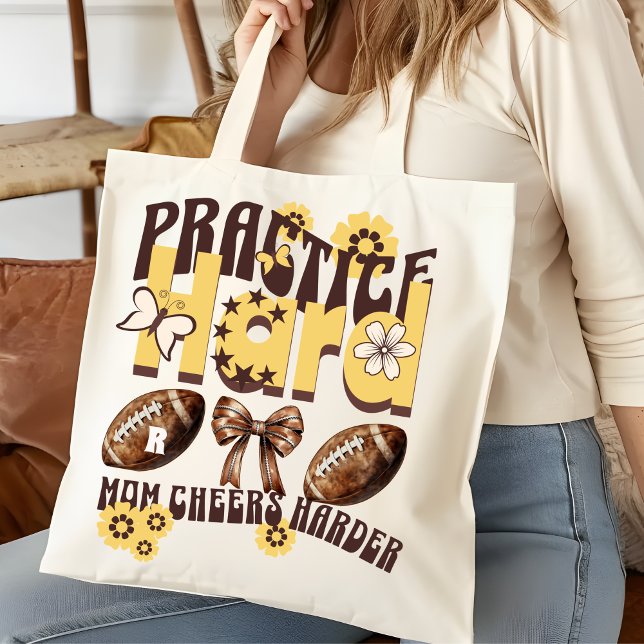 Personalized Mom cheers harder Tote Bag (Creator Uploaded)