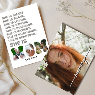 Personalized Mom cutout photo Affirmation new mom Postcard