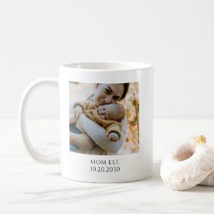 Personalized Mom Established Photo Coffee Mug