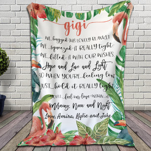 Personalized Mom Gift for Gigi For Grandparent Fleece Blanket