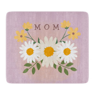 Personalized Mom Glass Cutting Board Mothers Day