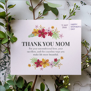 Personalized Mom – Heartfelt Mother’s Day Thank You Card
