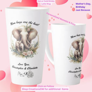 Personalized Mom Hugs are the Best Latte Mug