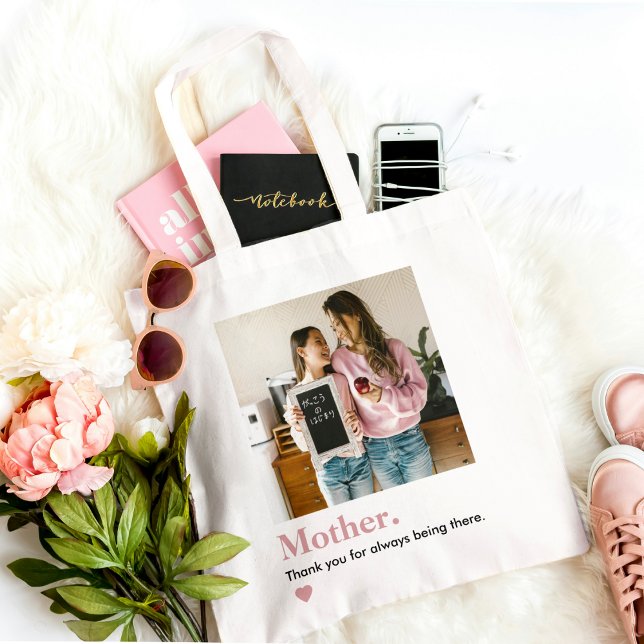 Personalized Mom I Love You Photo Tote Bag (Creator Uploaded)