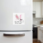 Personalized Mom Initial Fridge Magnet<br><div class="desc">Add a sweet and personal touch to Mom’s kitchen with this beautiful personalized floral fridge magnet. Featuring a soft pink monogram initial decorated with delicate watercolor flowers and the word “Mom, ” this charming design makes a thoughtful keepsake she will love. Perfect for Mother’s Day, birthdays, or just because, this...</div>