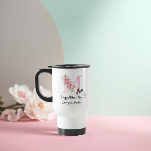 Personalized Mom Initial Travel Mug