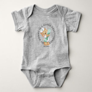 Personalized Mom is Nurse Practitioner Teddy Bear Baby Bodysuit