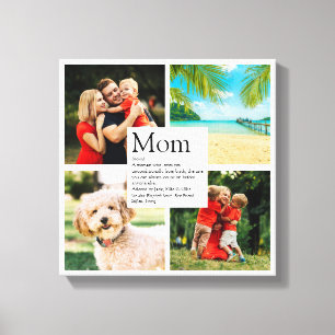 Personalized Mom Name Definition 4 Photo Canvas Print