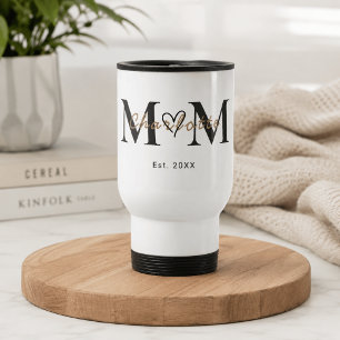 Personalized Mom Name Est Year Travel Mug