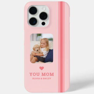 Personalized Mom Photo and Names iPhone 15 Pro Max Case
