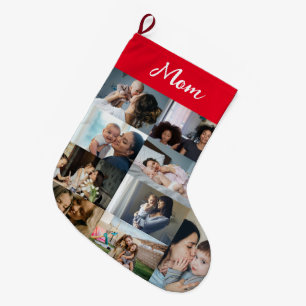 Personalized Mom Photo Collage Christmas Stocking