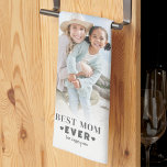 Personalized Mom Photo Collage Kitchen Towel<br><div class="desc">Personalized Best Mom Ever 7-Photo Collage Kitchen Towel. This custom kitchen towel is a sweet and practical gift for Mom that blends everyday function with personal memories. The design features a 7-photo collage layout, perfect for showcasing favourite moments with a clean and modern look. “Best Mom Ever” is displayed in...</div>