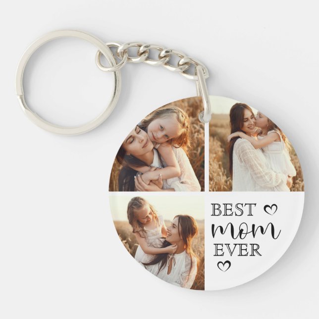 Personalized Mom Photo | Cute Family Keepsake Keychain (Front)
