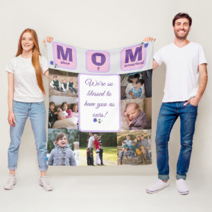 Personalized Mom Photo Fleece Blanket