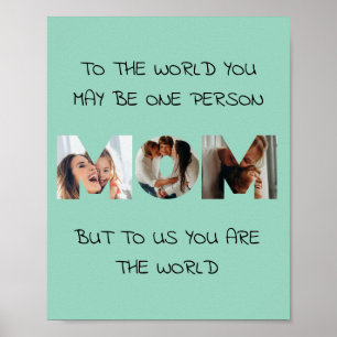 Personalized Mom Photo Quote Wall Art Print