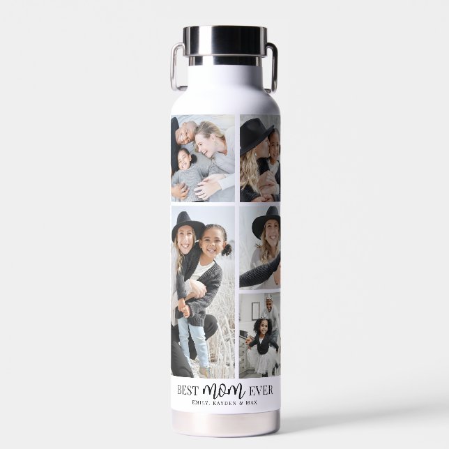 Personalized Mom Photo Water Bottle (Front)