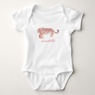 Personalized Mom Tiger & Cub Girl Baby Bodysuit