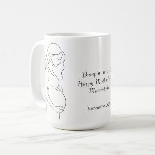 Personalized Mom-to-Be Pregnancy Silhouette - Coffee Mug
