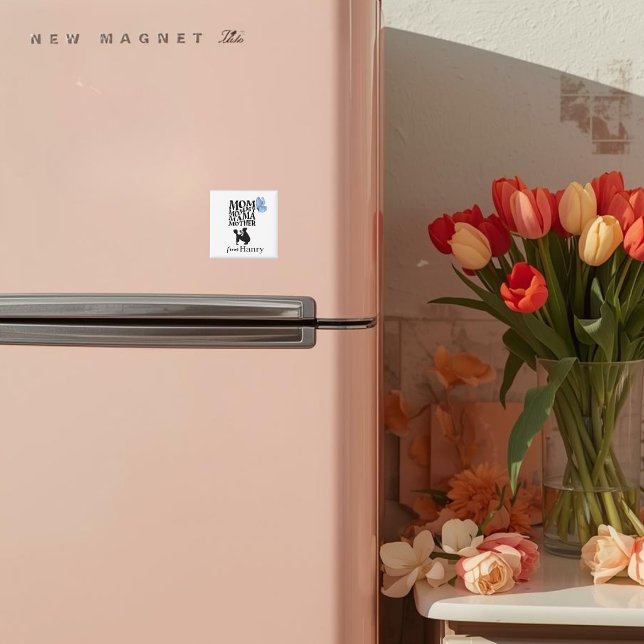 Personalized Mom Typography Magnet (Créateur téléchargé)