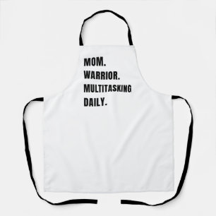 Personalized Mom Warrior Multitasking Daily Gifts Apron