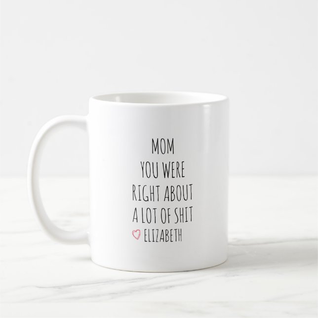 Personalized Mom You Were Right Mug  (Gauche)