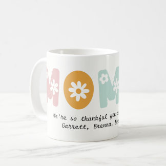 Personalized Momma Floral Pastel Colours Mother's Coffee Mug