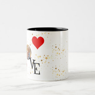 Personalized Mommy and me Love Picture Two-Tone Coffee Mug