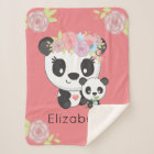 Personalized Mommy & Baby Panda Bear Kids
