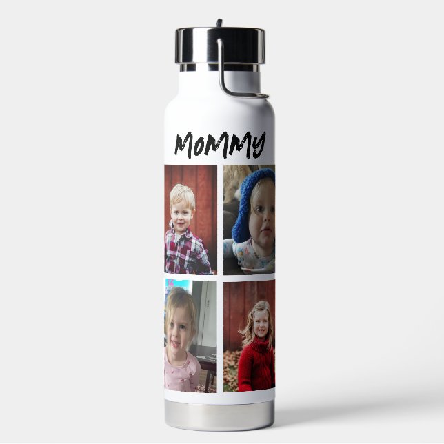 Personalized Mommy | Children's Photos Water Bottle (Left)