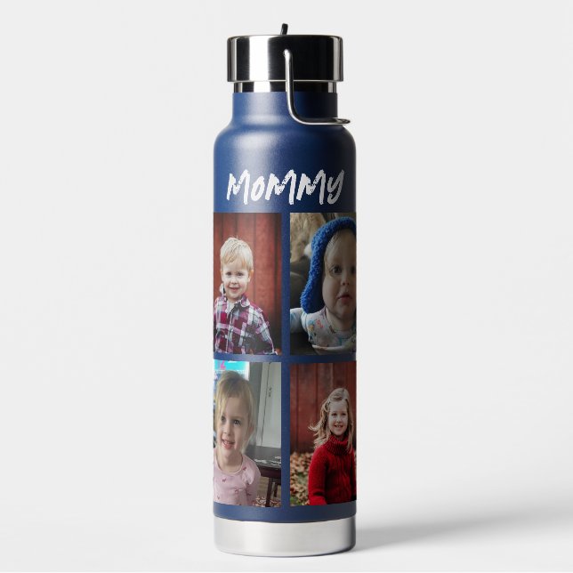 Personalized Mommy | Children's Photos Water Bottle (Left)