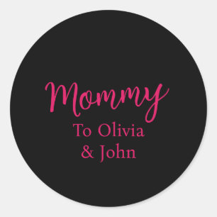 Personalized Mommy  Classic Round Sticker