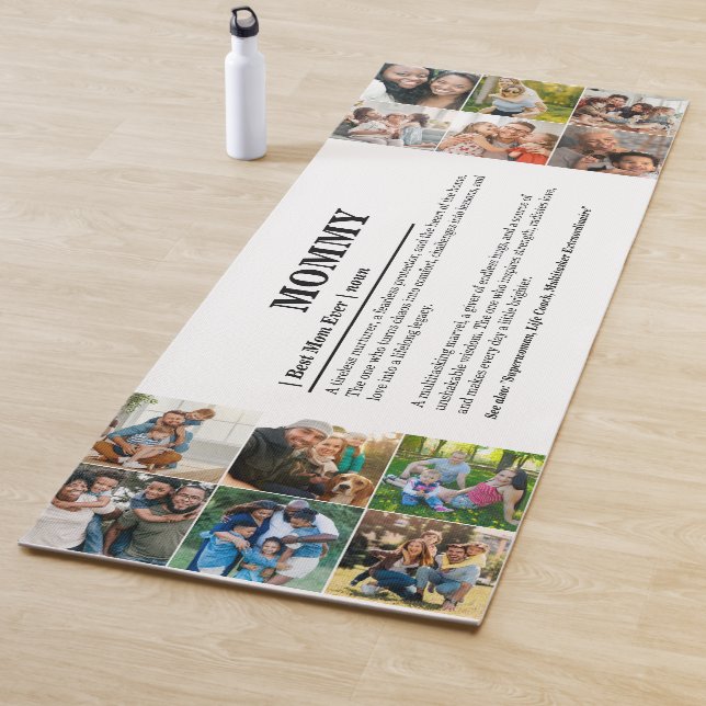 Personalized Mommy Definition 12 Photo Collage Yoga Mat (In Situ)