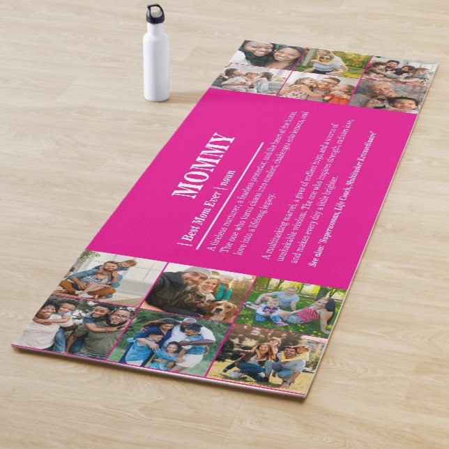 Personalized Mommy Definition 12 Photo Collage Yoga Mat (In Situ)