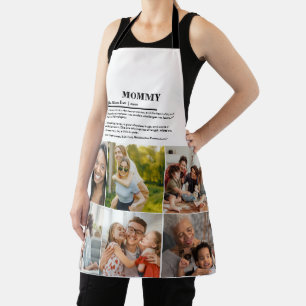 Personalized Mommy Definition 6 Photo Collage Apron