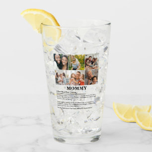 Personalized Mommy Definition 6 Photo Collage Glass