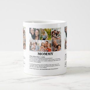 Personalized Mommy Definition 6 Photo Collage Large Coffee Mug