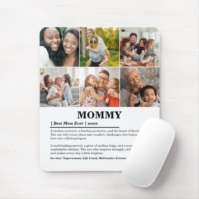 Personalized Mommy Definition 6 Photo Collage Mouse Pad (With Mouse)