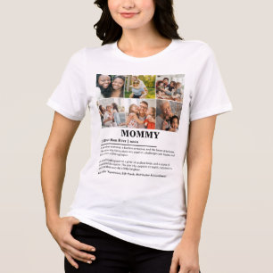 Personalized Mommy Definition 6 Photo Collage Tri-Blend Shirt