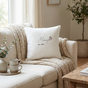 Personalized Mommy EST. Year Throw gift For MOM  Pillow