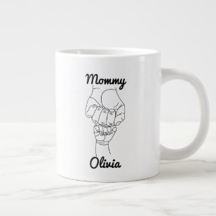 Personalized Mommy Mama Mom Gift with Kid's Name Large Coffee Mug