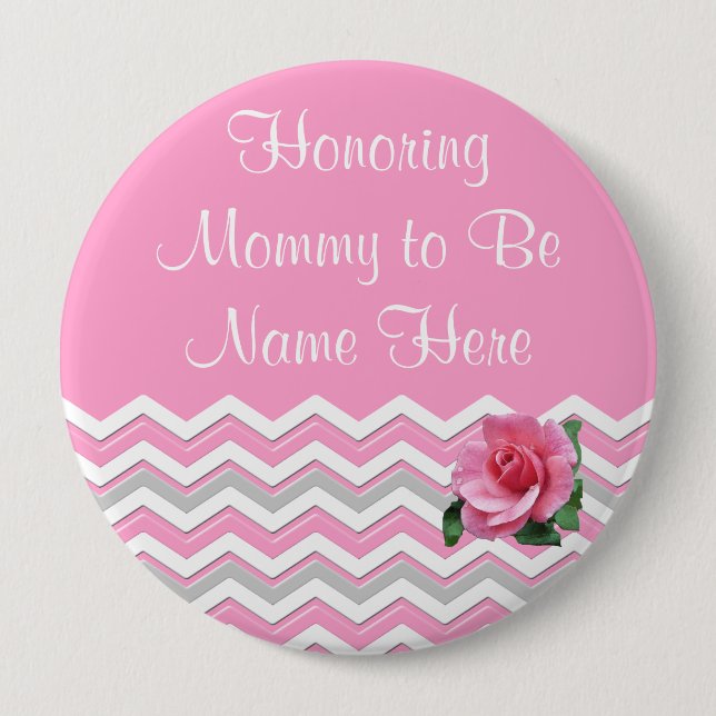PERSONALIZED Mommy to Be Baby Shower Pin (Front)